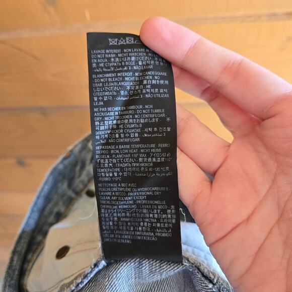 Saint Laurent Short Jean Denim Raw Hem Light Winter Blue 29 Distressed Bermuda - Picture 12 of 12